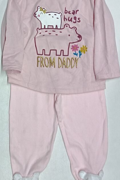 Camiseta de algodón y Pantalón con pie Beba