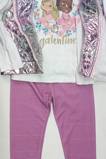 Lote Chaleco Camiseta y Calza Niña