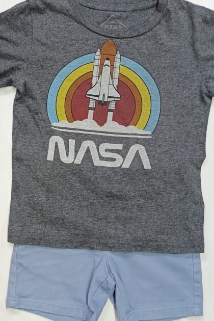 Remera y Short de gabardina Niño