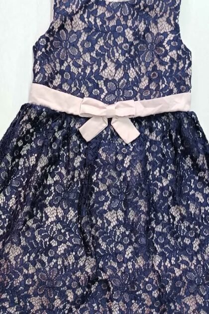 Vestido Encaje Azul Niña