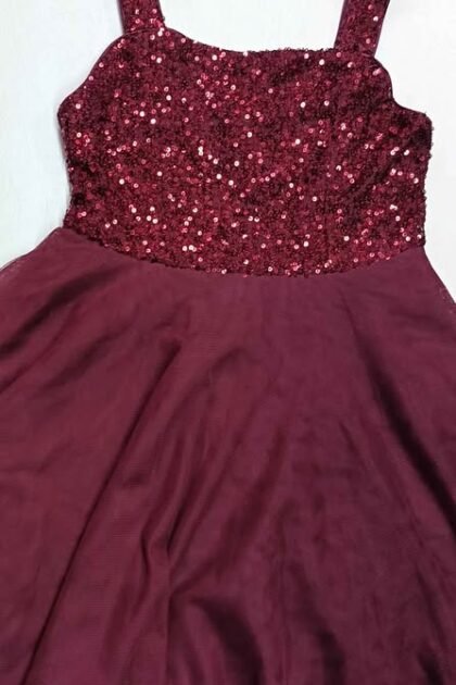 Vestido de Fiesta color Bordo